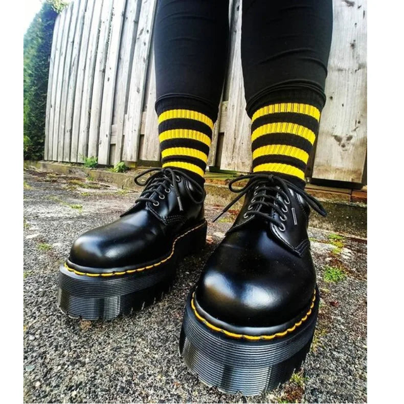 Women's Summer Soft Cotton Casual Low-Top Ankle Boots with Platform Sole 5-Hole Design Korean Style