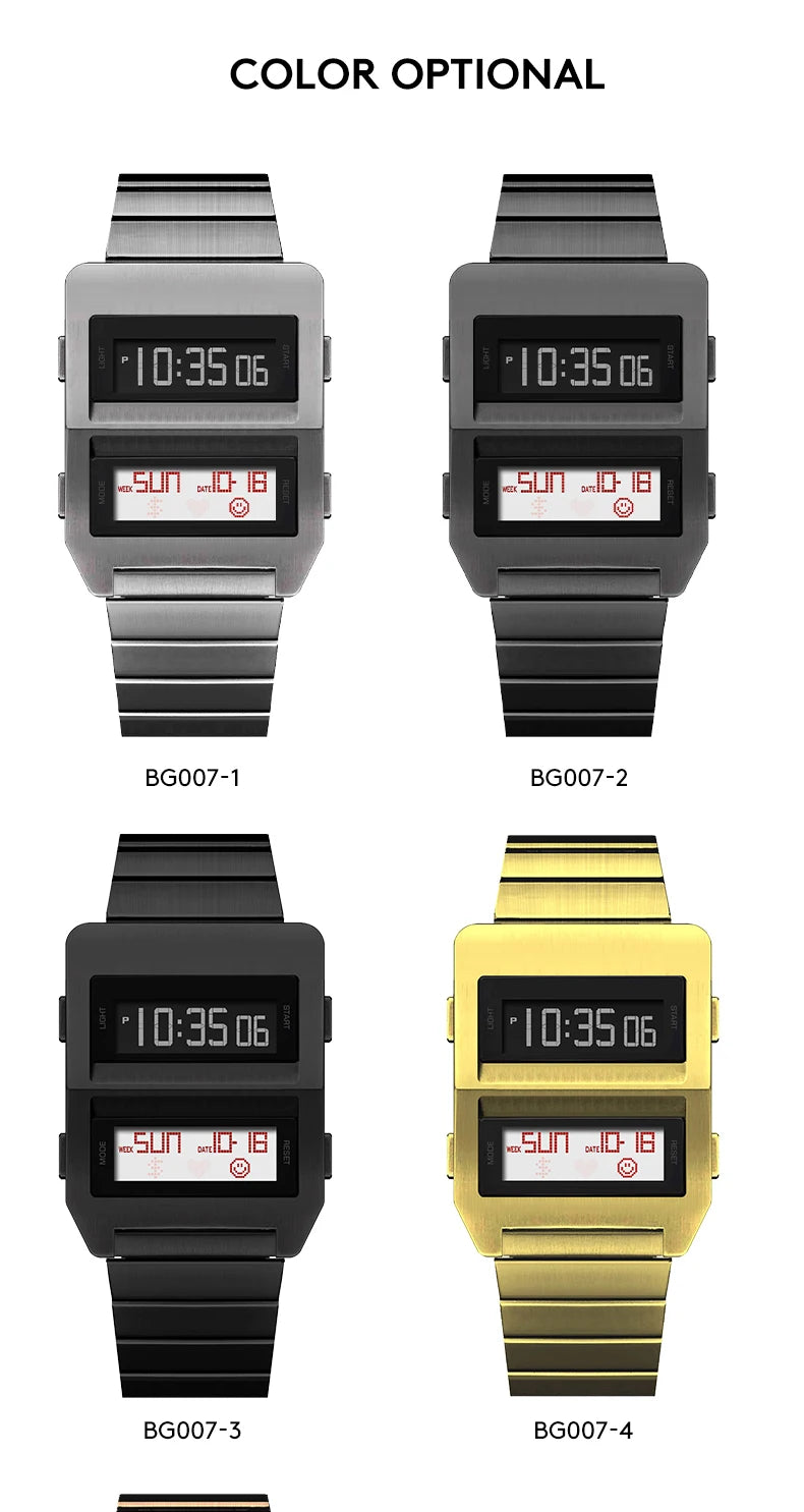 2026 Square Stainless Steel Quartz Watch Industrial Design Minimal Analog Timepiece with Japanese Miyota Movement Matching