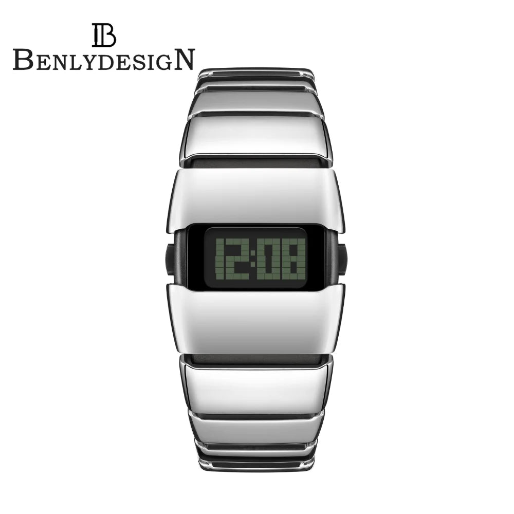 BENLYDESIGN Unique Metal Watches Retro-futuristic Watches For Men Punk Style Fashion Electronic Trendy Stylish Y2K Watches X6000