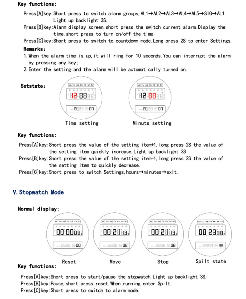 Dual-Display Retro Digital Men's Watch with Backlight Year Month Date Week Display Stainless Steel Strap Unisex Wristwatch