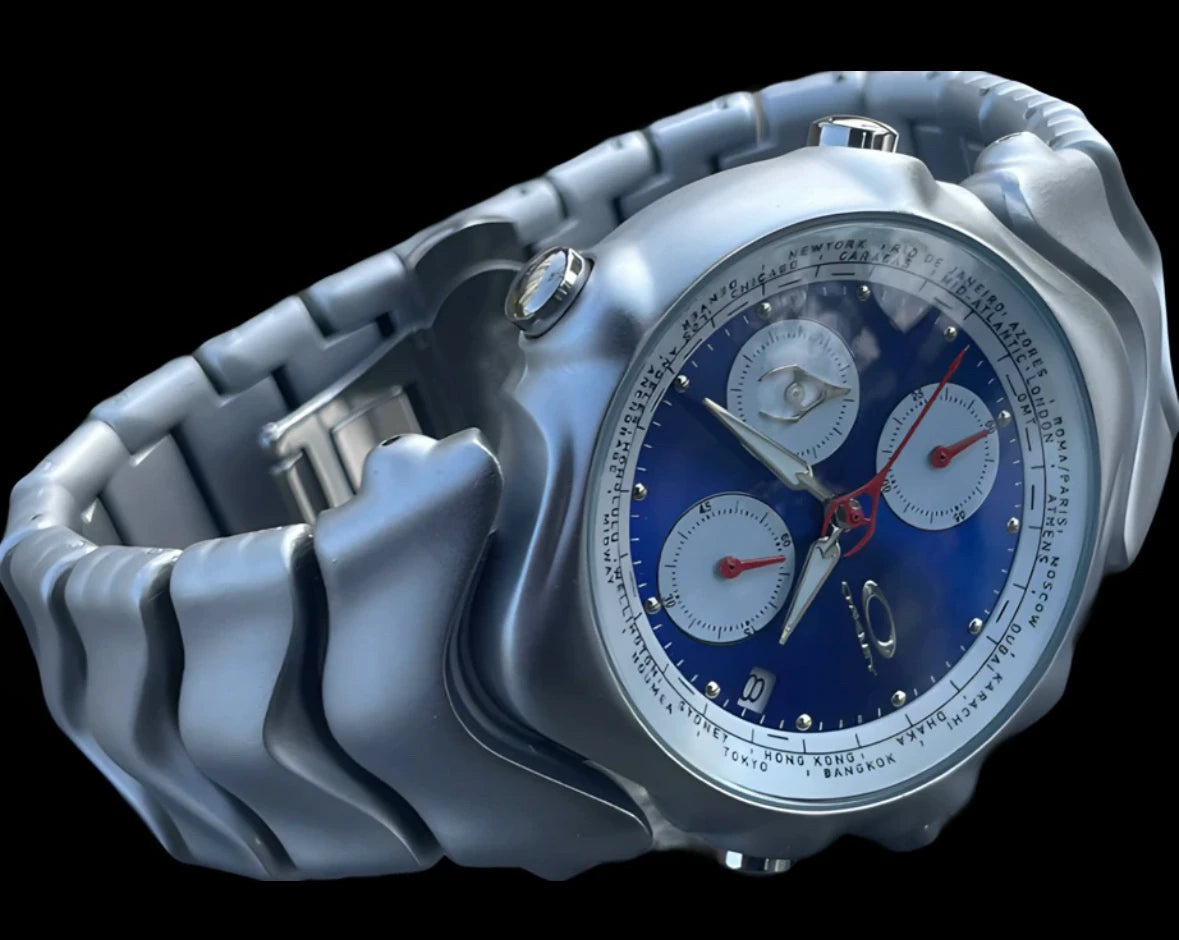 [Spot] vintage three-eye judge y2k millennium watch panda timing special-shaped retro fashion watch