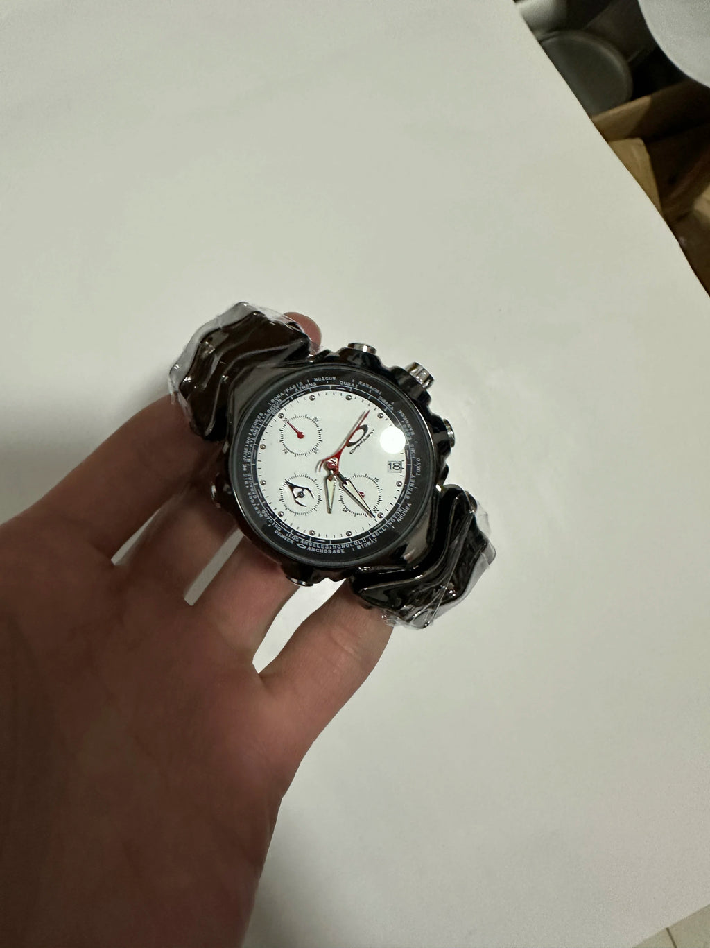 vintage three-eye judge y2k millennium watch panda timing special-shaped retro fashion watch