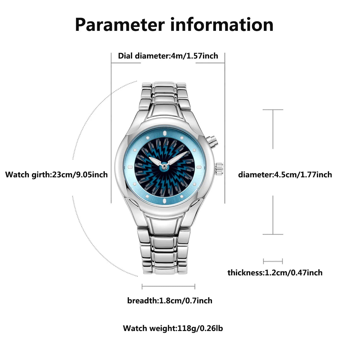 Men's Y2K Alien Quartz Watch Red Pointer Dual Display Stainless Steel Business Watch Dynamic Design AAA Clock