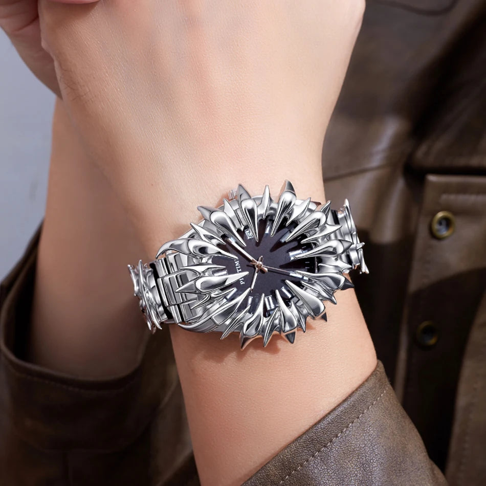 Original Heterosexual Claw y2k watch Quartz watchs European and American Irregular Dial Men gift Hip-hop luxury Men wristwatch