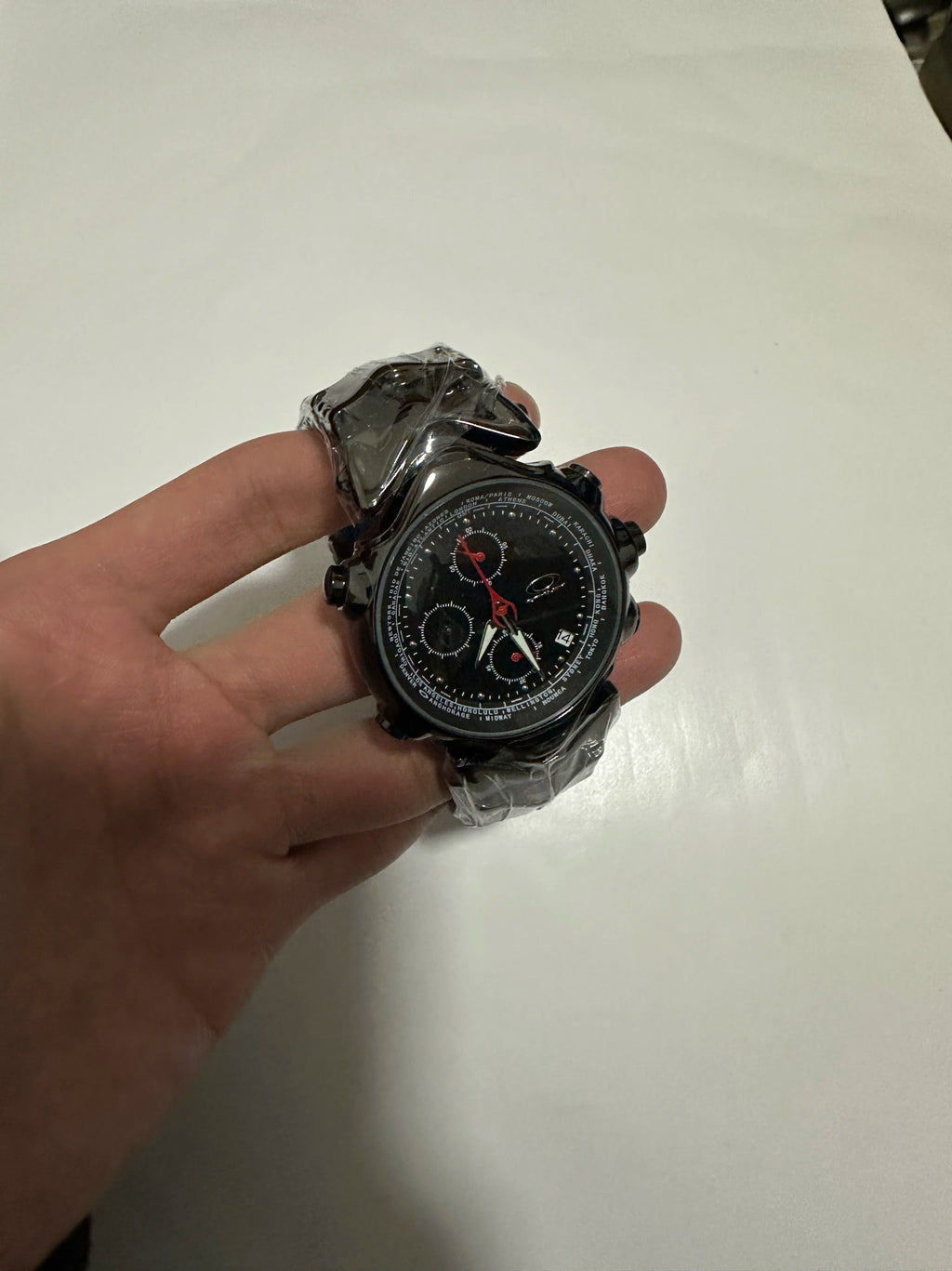 [Spot] vintage three-eye judge y2k millennium watch panda timing special-shaped retro fashion watch