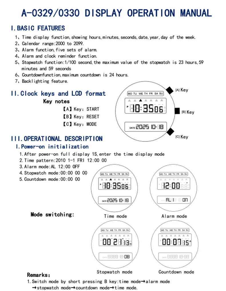 Dual-Display Retro Digital Men's Watch with Backlight Year Month Date Week Display Stainless Steel Strap Unisex Wristwatch