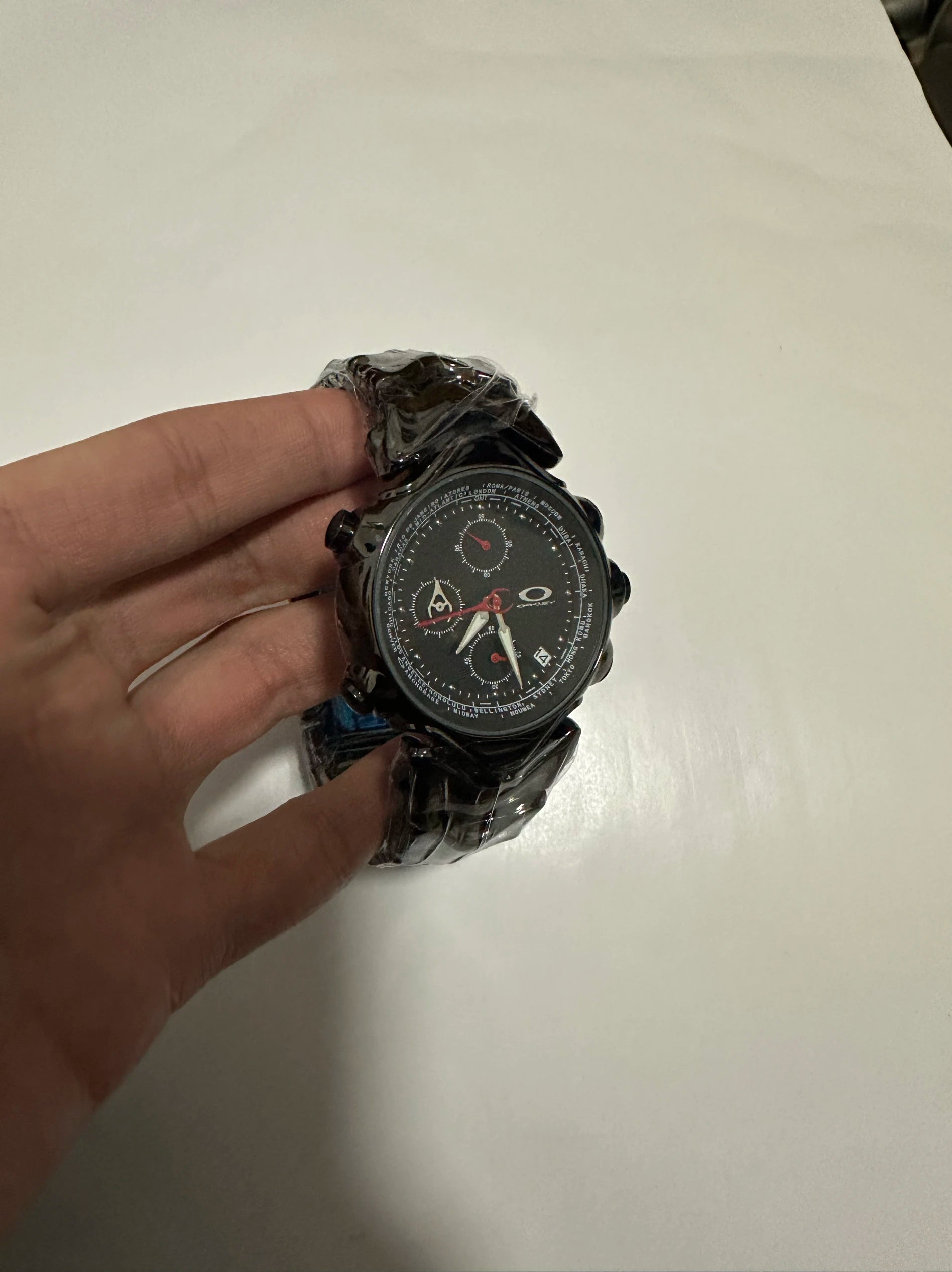 [Spot] vintage three-eye judge y2k millennium watch panda timing special-shaped retro fashion watch