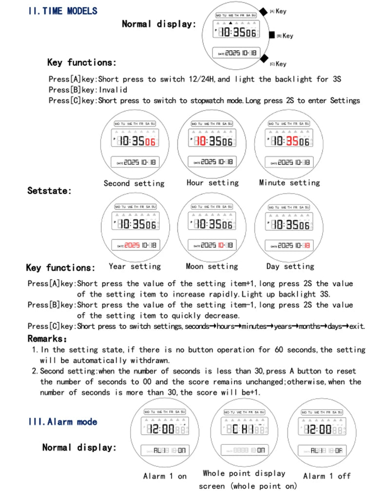 Dual-Display Retro Digital Men's Watch with Backlight Year Month Date Week Display Stainless Steel Strap Unisex Wristwatch