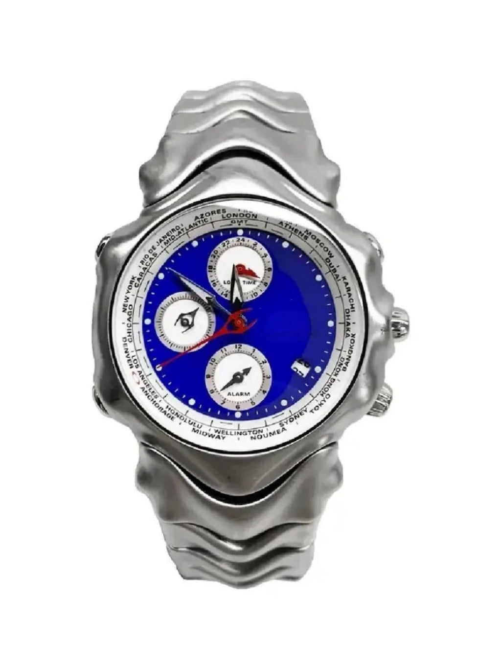 [Spot] vintage three-eye judge y2k millennium watch panda timing special-shaped retro fashion watch