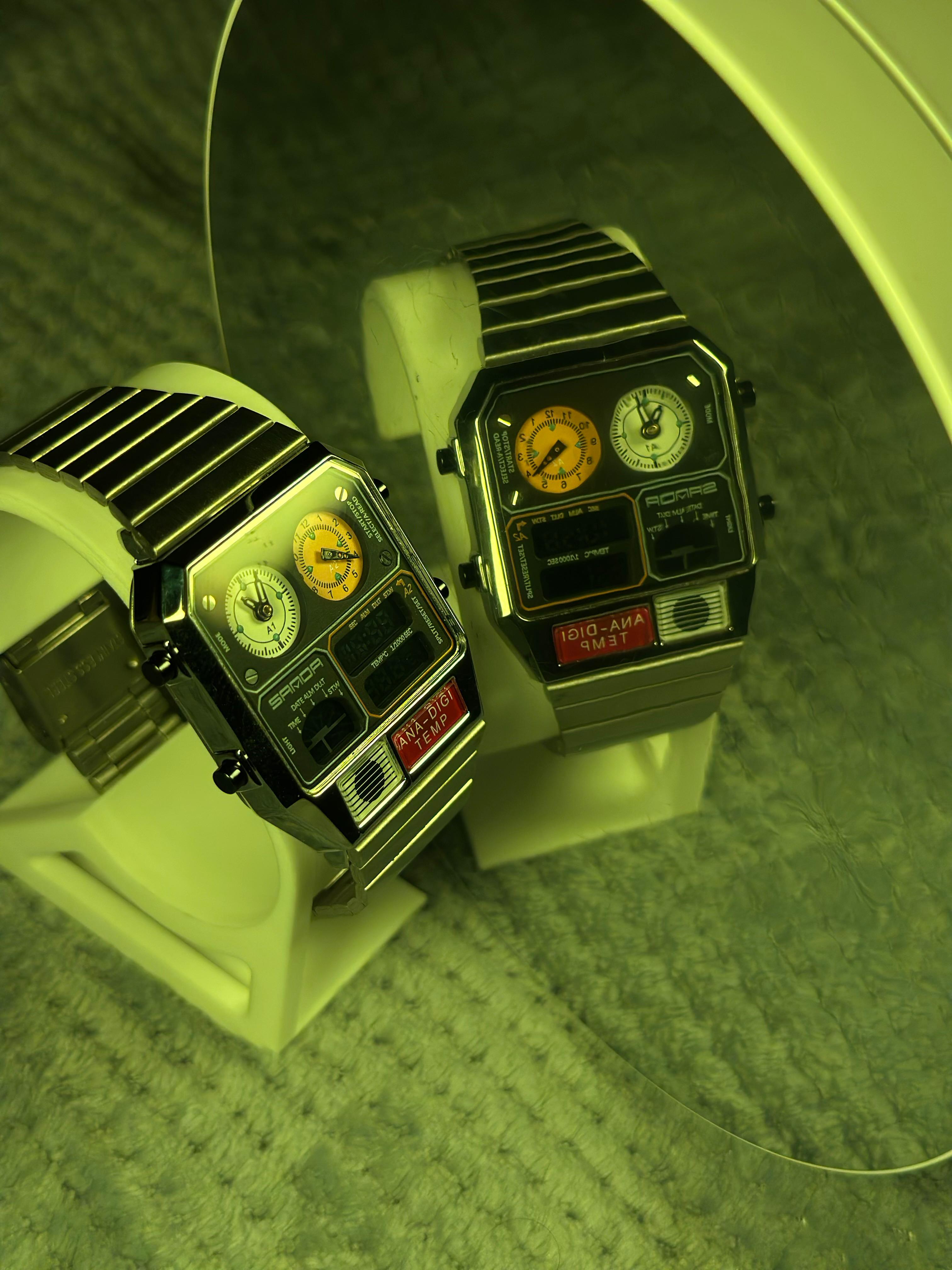 SANDA 3192 Hot-selling LED Electronic Square Men's Youth Casual Multi-function Thermometer Stopwatch Chronograph Men’s Watch