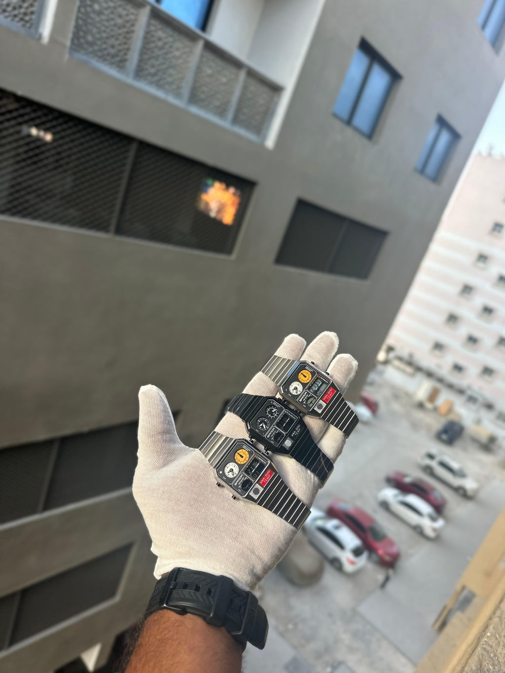 SANDA 3192 Hot-selling LED Electronic Square Men's Youth Casual Multi-function Thermometer Stopwatch Chronograph Men’s Watch