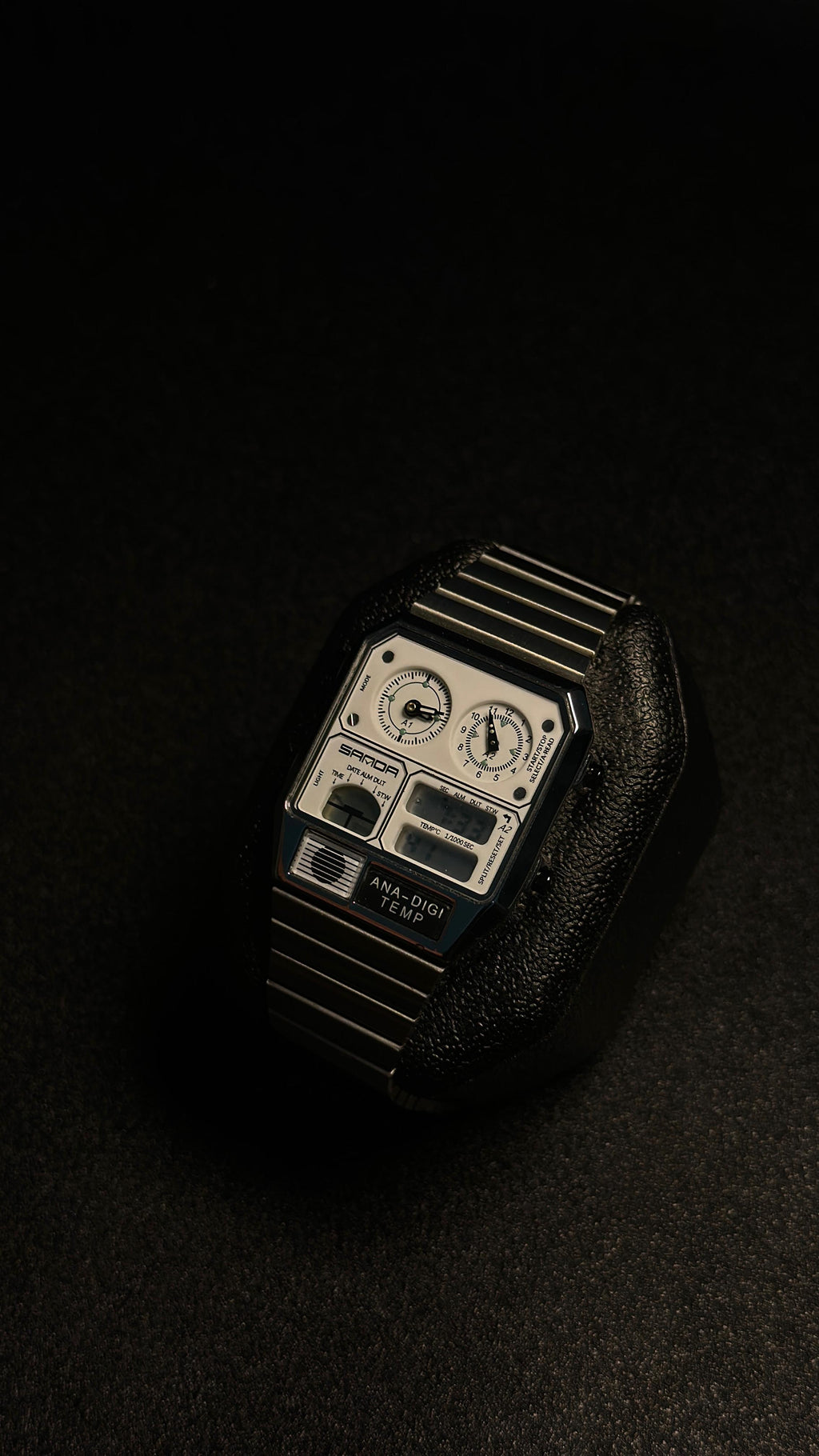 SANDA 3192 Hot-selling LED Electronic Square Men's Youth Casual Multi-function Thermometer Stopwatch Chronograph Men’s Watch