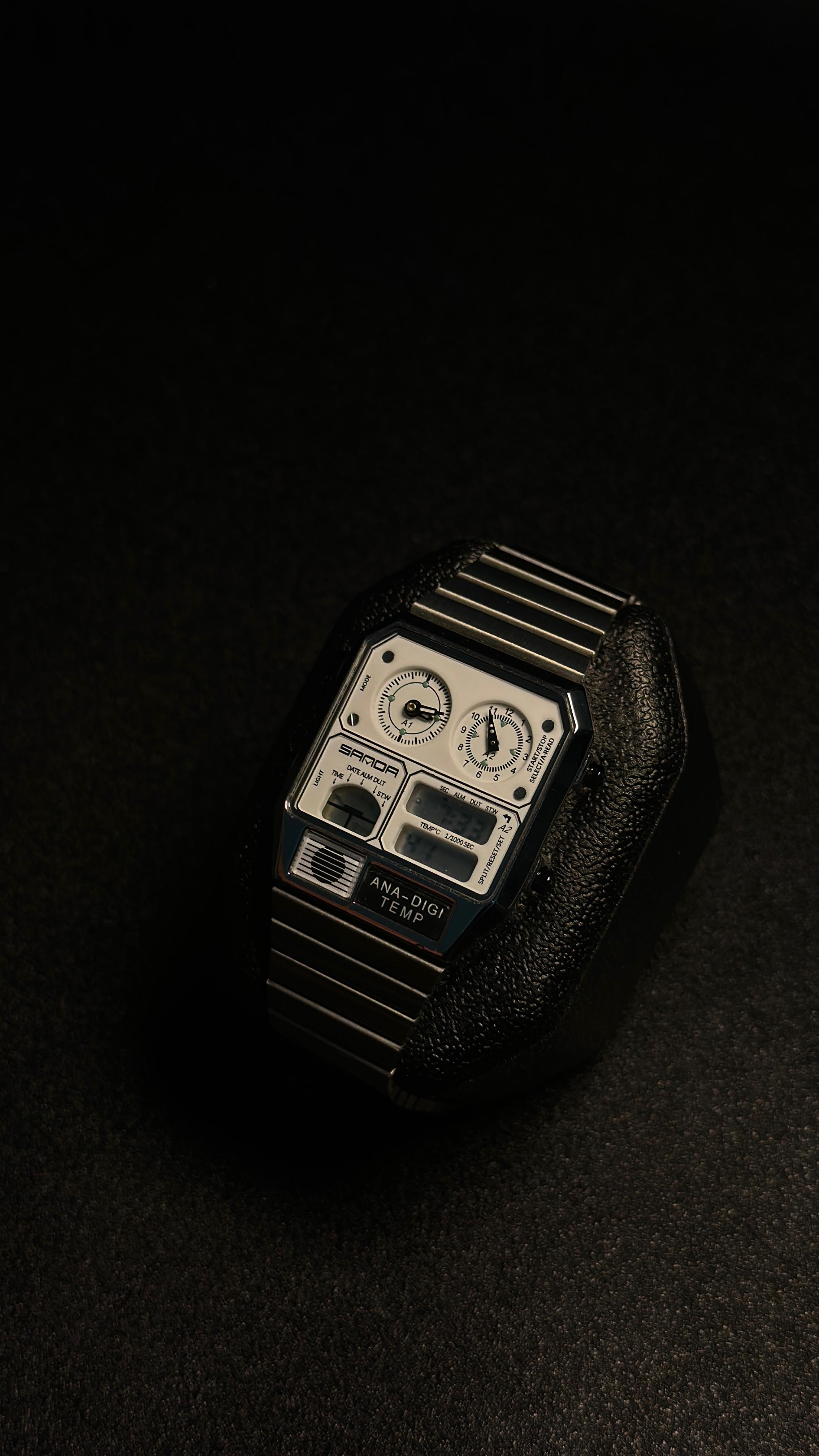 SANDA 3192 Hot-selling LED Electronic Square Men's Youth Casual Multi-function Thermometer Stopwatch Chronograph Men’s Watch